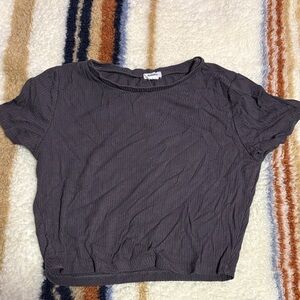 Garage Charcoal Crop Top